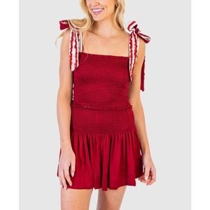 Koch - Erica Mini Skirt - Ruby Polysatin - Small